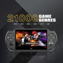 US/EU X9 jeu de poche 8GB rétro Consoles de jeu 5.0 pouces grand écran avec MP3/film caméra multimédia Console de jeu vidéo