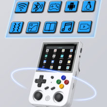 ANBERNIC – jeu portable rétro RG353V, 3.5 pouces, 640×480, avec poignée, lecteur 48199, Android 11, Linux OS HD, simulateur intégré, 20 pièces