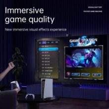 Console de jeu vidéo 4K avec 2 manettes sans fil, 128G, 20000 + jeux rétro classiques, Box TV, pour PSP, c3, FC, MD, Arcade