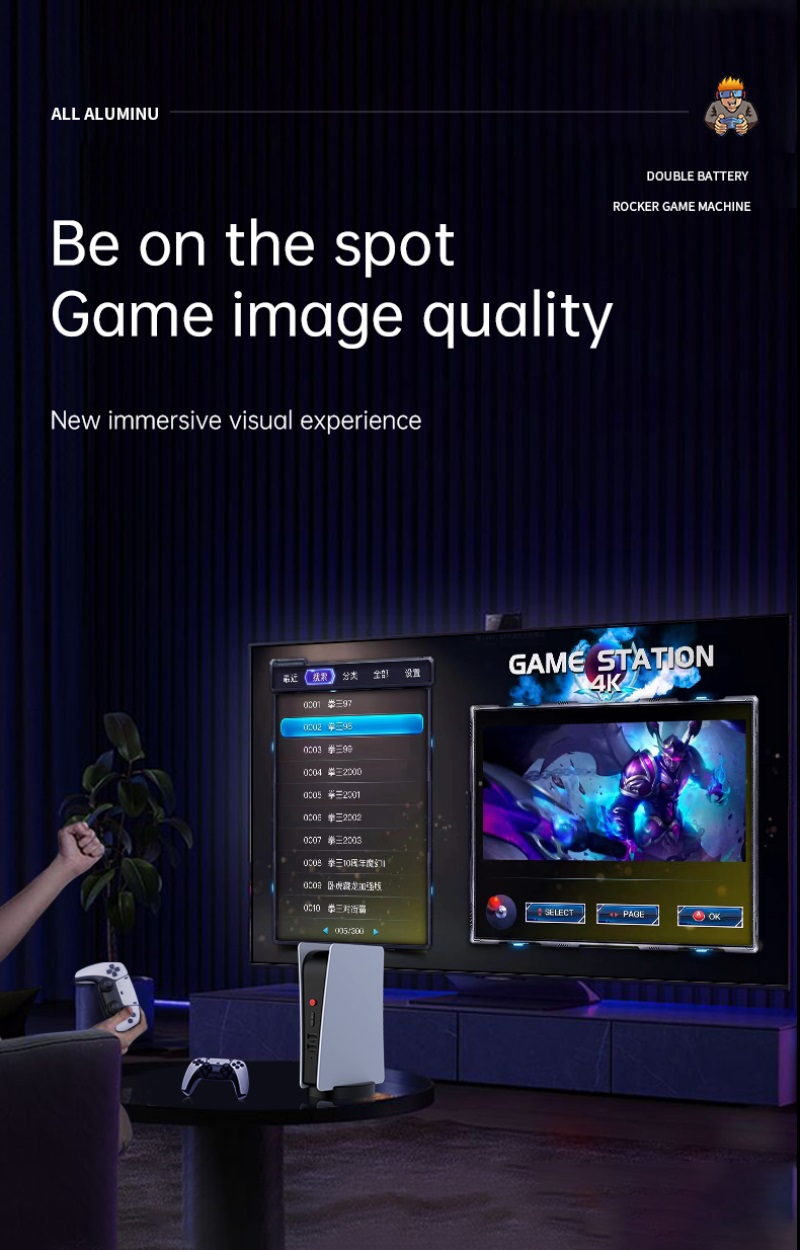 Console de jeu vidéo 4K avec 2 manettes sans fil, 128G, 20000 + jeux rétro classiques, Box TV, pour PSP, c3, FC, MD, Arcade Console de jeu vidéo 4K avec 2 manettes sans fil, 128G, 20000 + jeux rétro classiques, Box TV, pour PSP, c3, FC, MD, Arcade