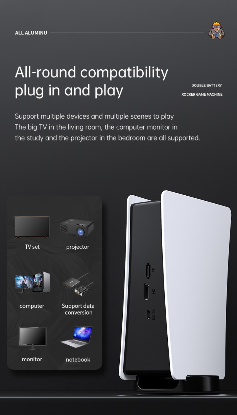 Console de jeu vidéo 4K avec 2 manettes sans fil, 128G, 20000 + jeux rétro classiques, Box TV, pour PSP, c3, FC, MD, Arcade Console de jeu vidéo 4K avec 2 manettes sans fil, 128G, 20000 + jeux rétro classiques, Box TV, pour PSP, c3, FC, MD, Arcade