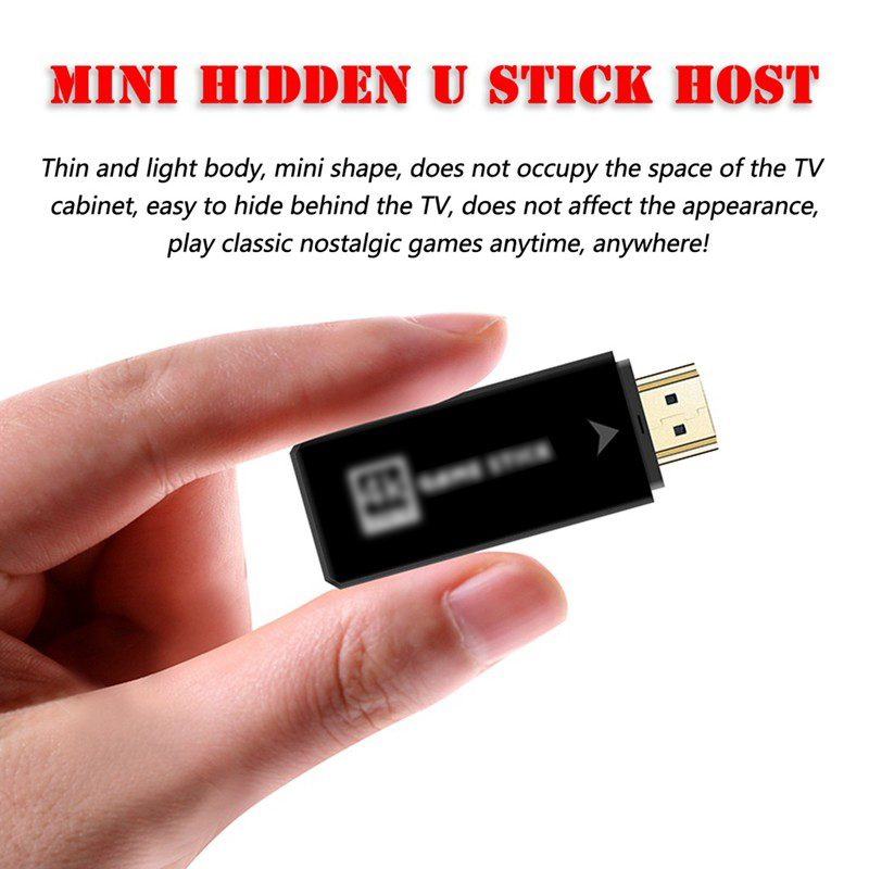 Console de jeux vidéo Stick Lite 4K 64G intégrée 10000 jeux rétro portable TV Console de jeux sans fil pour GBA jeu d'enfant