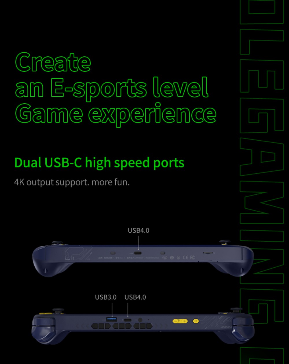AOKZOE – Console de jeu portable A1, 8 pouces, ordinateur portable, AMD Ryzen 7 6800U, Mini PC de jeu, DDR5, 32 go, 2 to de SSD, wi-fi 6, écran tactile