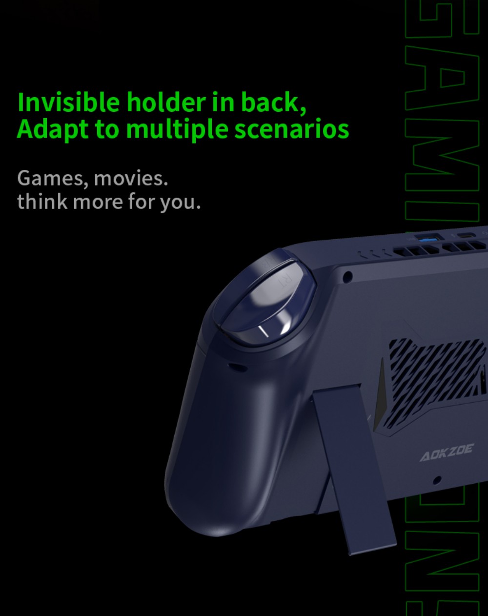 AOKZOE – Console de jeu portable A1, 8 pouces, ordinateur portable, AMD Ryzen 7 6800U, Mini PC de jeu, DDR5, 32 go, 2 to de SSD, wi-fi 6, écran tactile