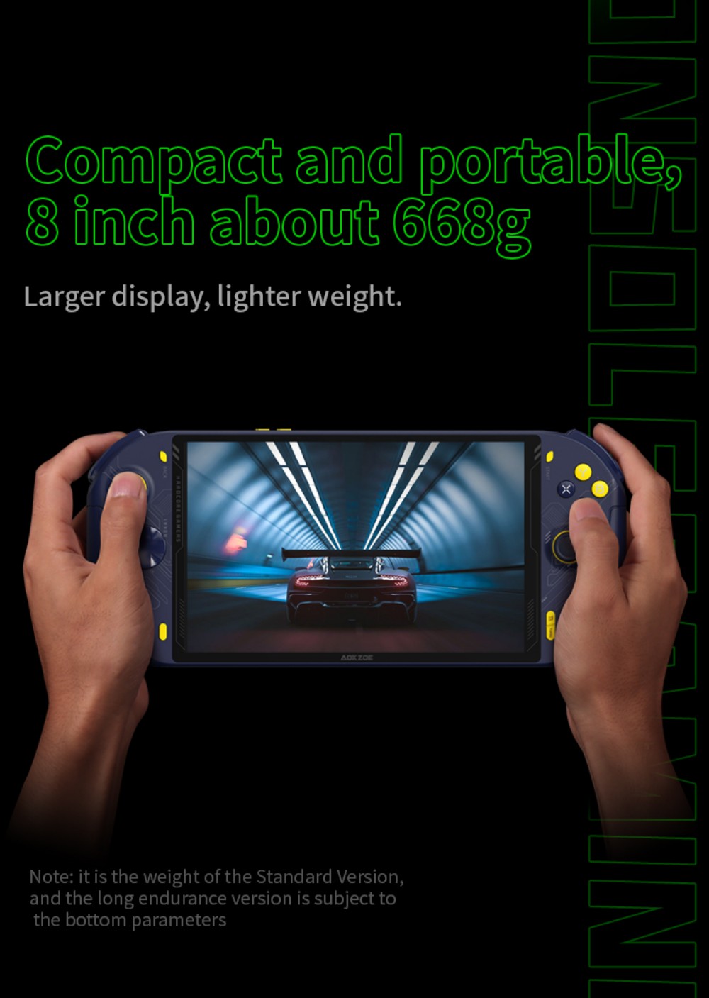AOKZOE – Console de jeu portable A1, 8 pouces, ordinateur portable, AMD Ryzen 7 6800U, Mini PC de jeu, DDR5, 32 go, 2 to de SSD, wi-fi 6, écran tactile