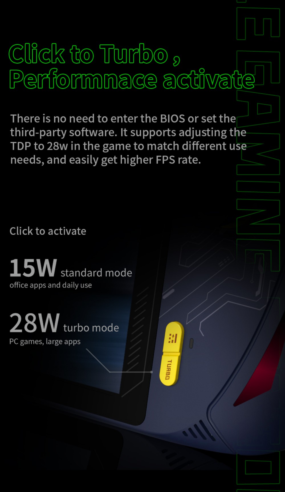 AOKZOE – Console de jeu portable A1, 8 pouces, ordinateur portable, AMD Ryzen 7 6800U, Mini PC de jeu, DDR5, 32 go, 2 to de SSD, wi-fi 6, écran tactile