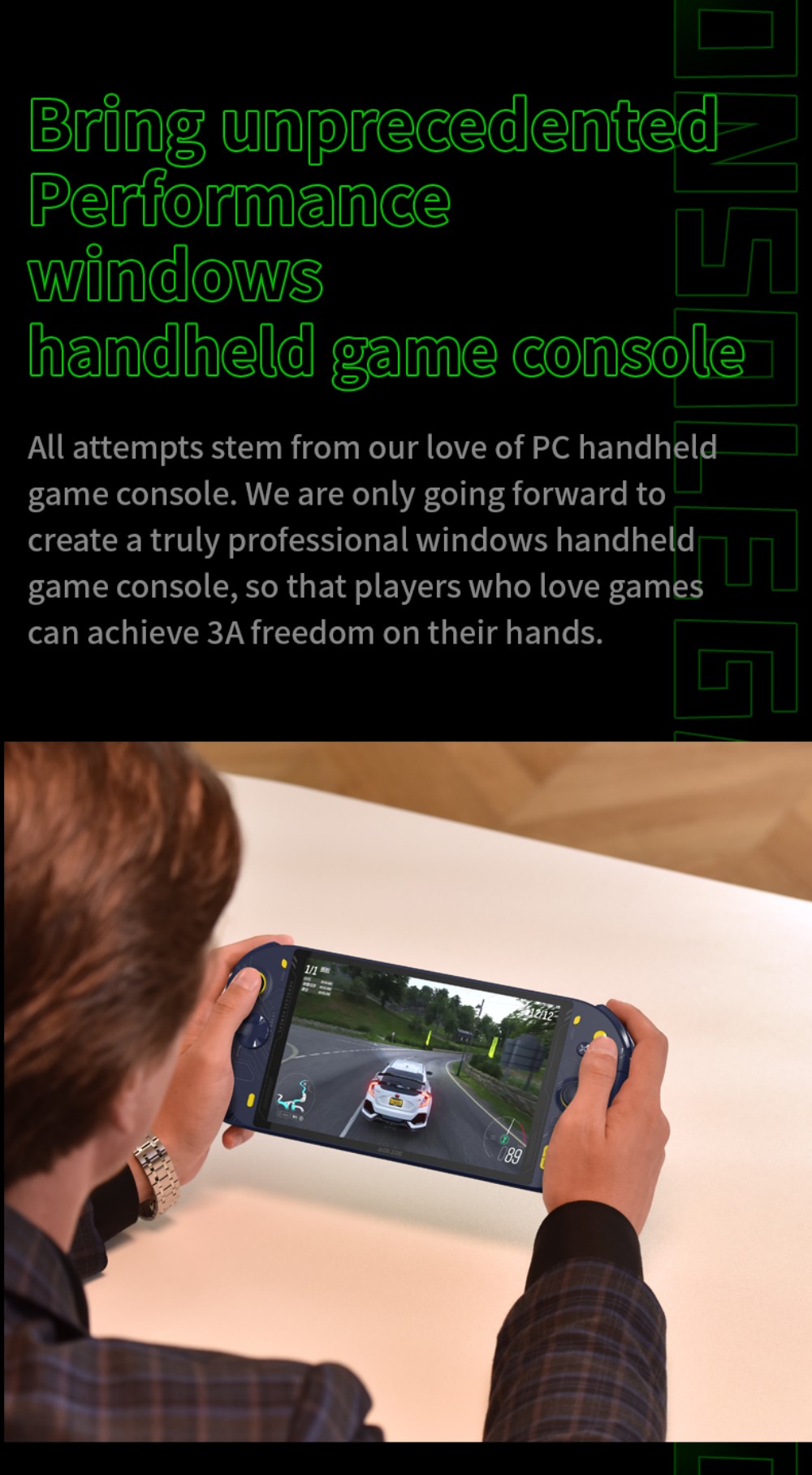 AOKZOE – Console de jeu portable A1, 8 pouces, ordinateur portable, AMD Ryzen 7 6800U, Mini PC de jeu, DDR5, 32 go, 2 to de SSD, wi-fi 6, écran tactile