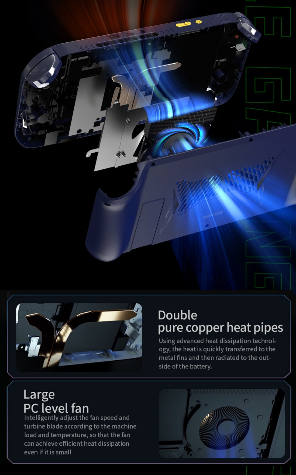 AOKZOE – Console de jeu portable A1, 8 pouces, ordinateur portable, AMD Ryzen 7 6800U, Mini PC de jeu, DDR5, 32 go, 2 to de SSD, wi-fi 6, écran tactile