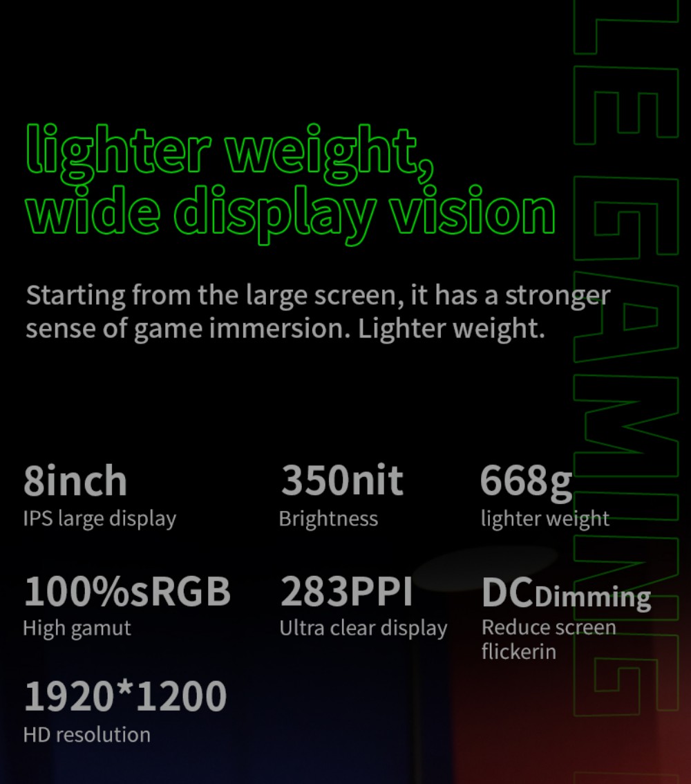 AOKZOE – Console de jeu portable A1, 8 pouces, ordinateur portable, AMD Ryzen 7 6800U, Mini PC de jeu, DDR5, 32 go, 2 to de SSD, wi-fi 6, écran tactile