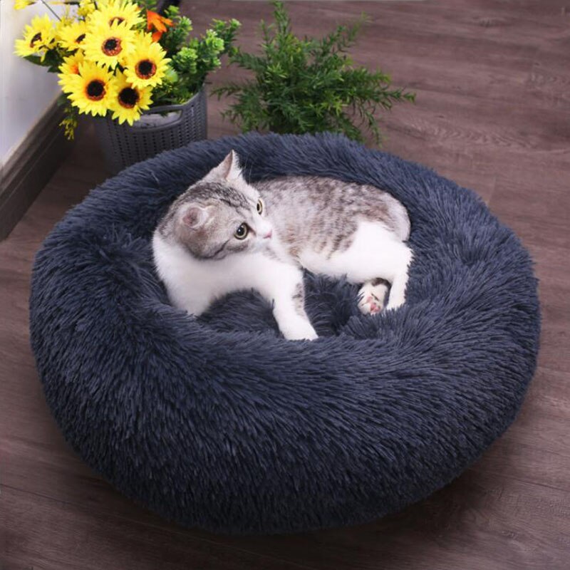 Coussin peluche pour animaux de compagnie, accessoire de maison, lit pour grands chiens, chat, labrador, tapis super doux