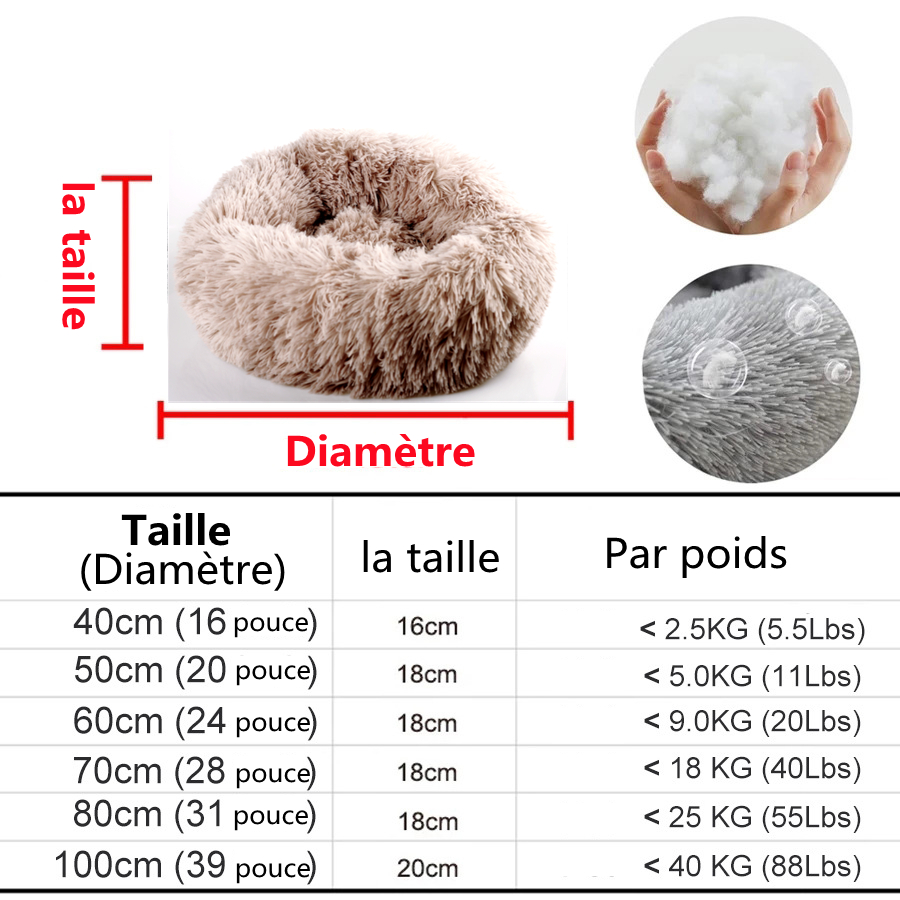 Coussin peluche pour animaux de compagnie, accessoire de maison, lit pour grands chiens, chat, labrador, tapis super doux
