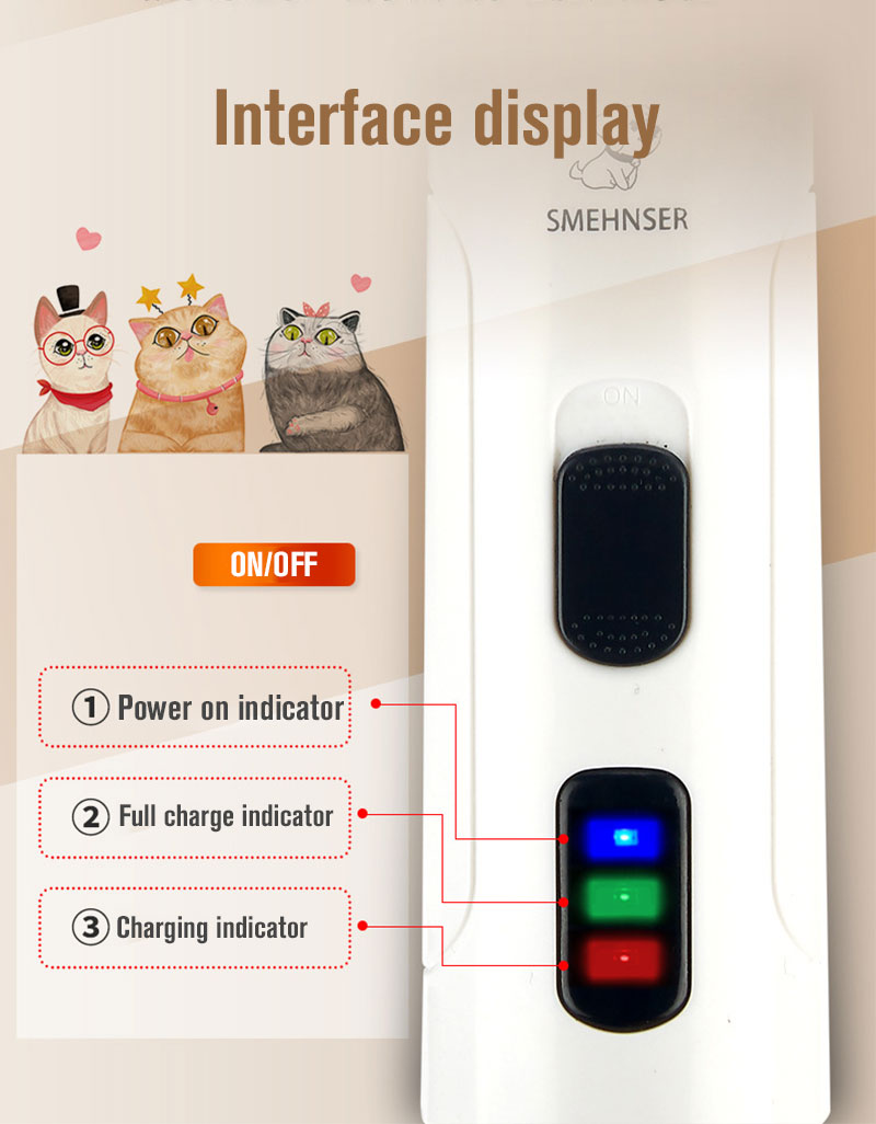 Coupe-ongles électrique pour animal de compagnie, matériel de toilettage rechargeable, avec chargeur usb, idéal pour griffes de chat et chien