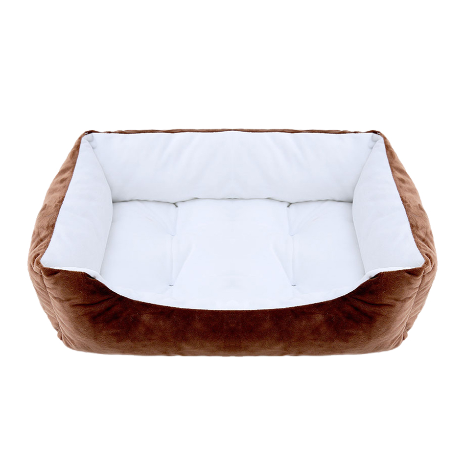 Lit en peluche carré pour animal de compagnie, niche pour chien, chat, moyen et petit, coussin de canapé, maison, fournitures pour animaux de compagnie
