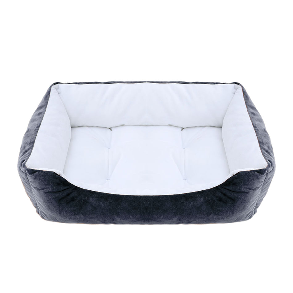 Lit en peluche carré pour animal de compagnie, niche pour chien, chat, moyen et petit, coussin de canapé, maison, fournitures pour animaux de compagnie