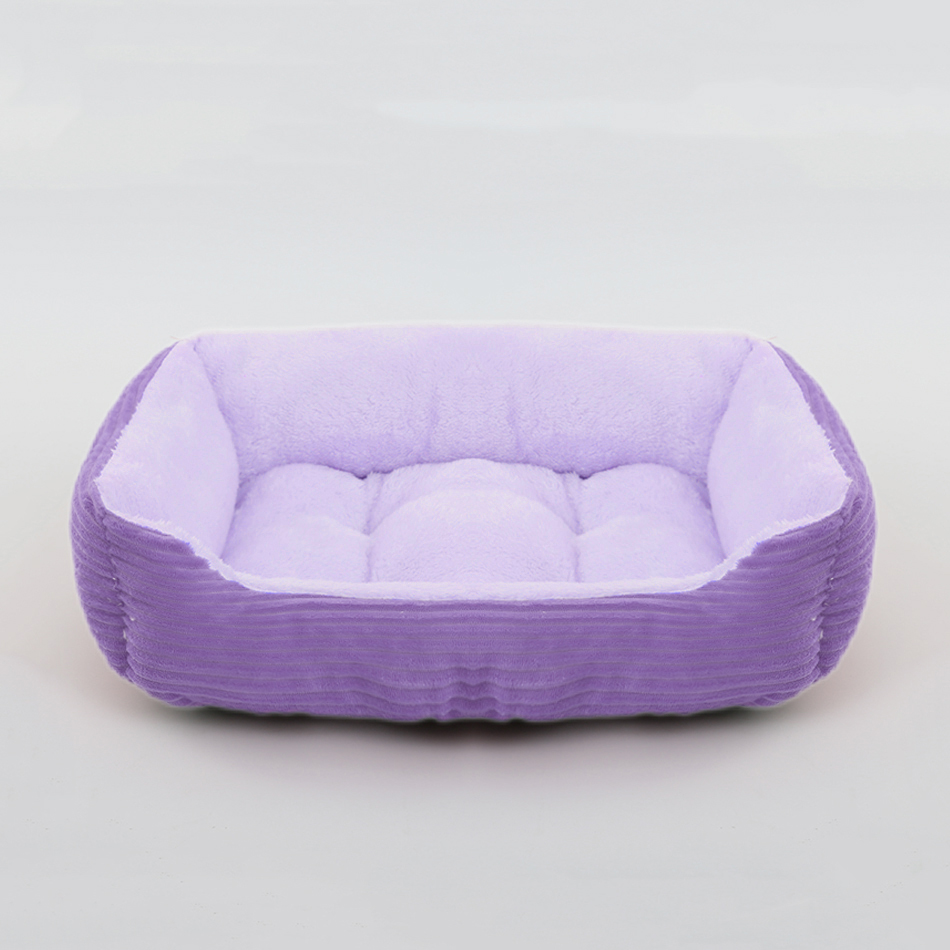 Lit en peluche carré pour animal de compagnie, niche pour chien, chat, moyen et petit, coussin de canapé, maison, fournitures pour animaux de compagnie
