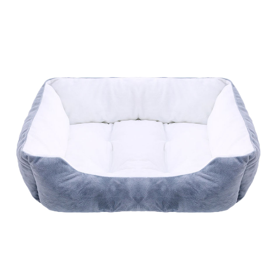 Lit en peluche carré pour animal de compagnie, niche pour chien, chat, moyen et petit, coussin de canapé, maison, fournitures pour animaux de compagnie