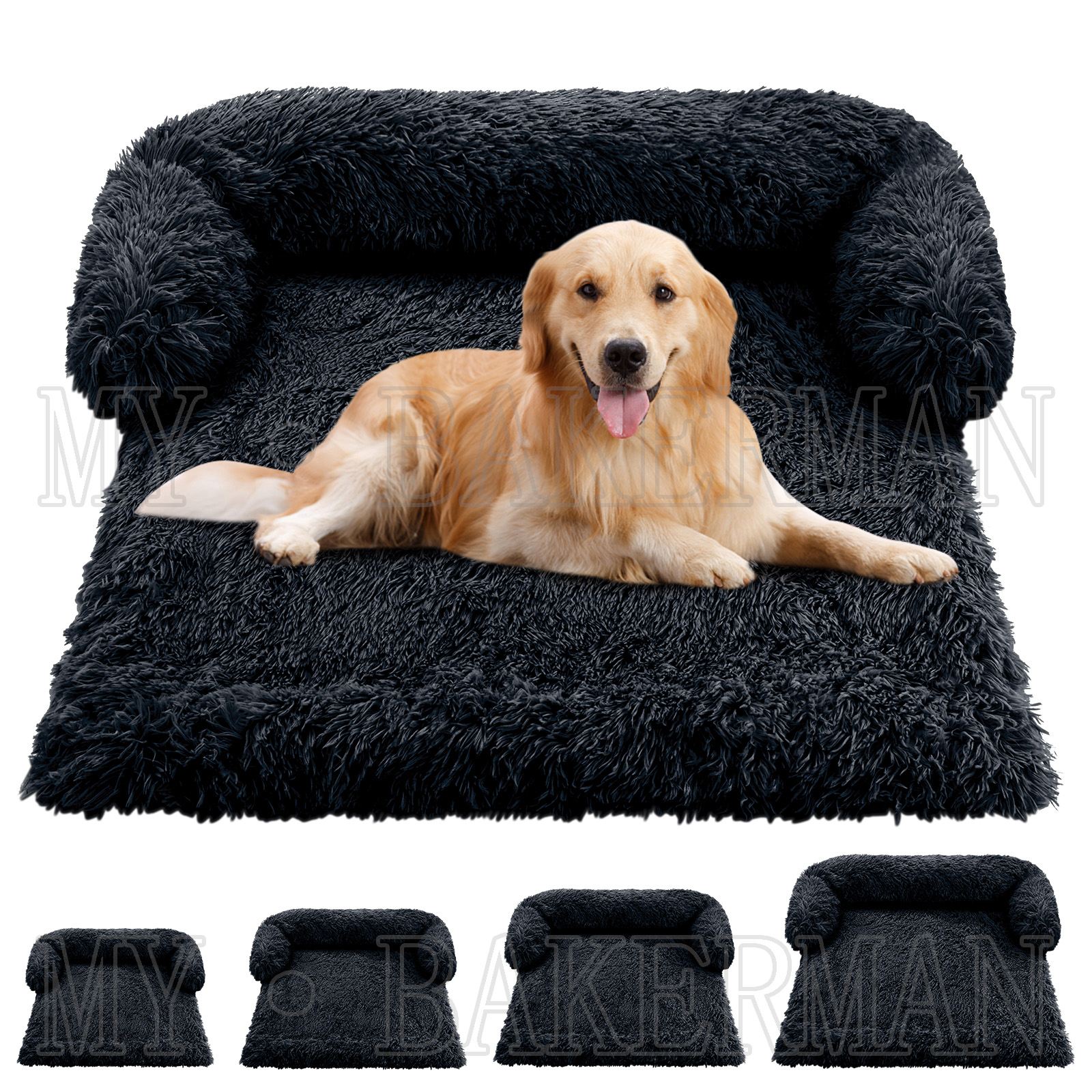 Grand canapé pour animaux de compagnie, lit pour chiens et chats, apaisant, nid chaud, lavable, doux, tapis de protection