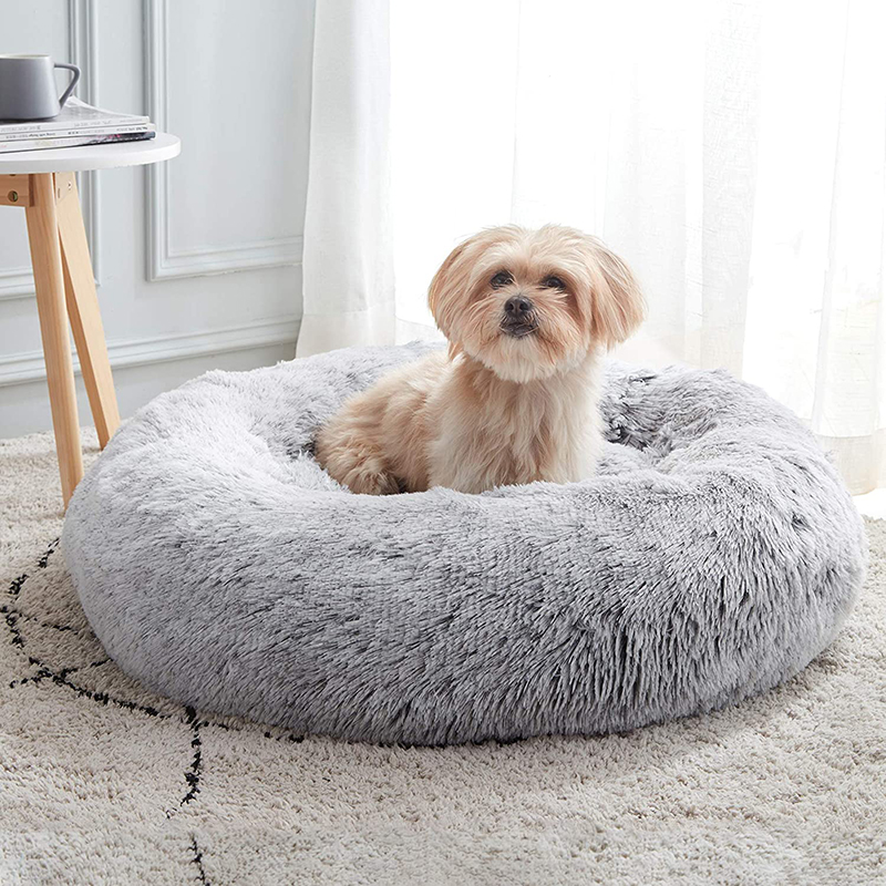 Coussin de lit en peluche pour chien, tapis Long en peluche pour petits et grands chiens, fournitures pour animaux de compagnie, lit chaud d'hiver pour chiot, lit de couchage pour chiens