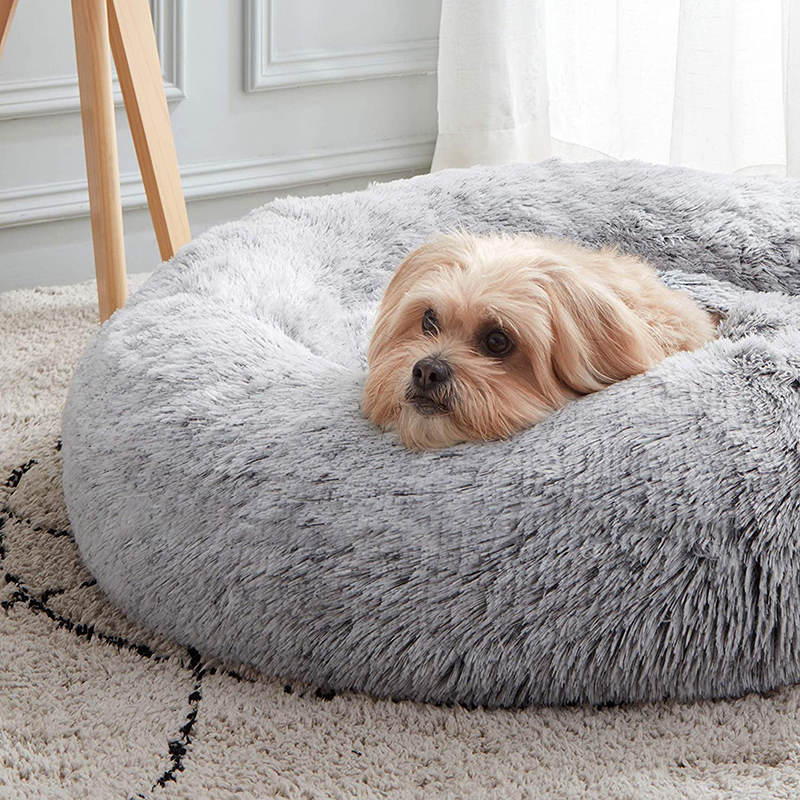 Coussin de lit en peluche pour chien, tapis Long en peluche pour petits et grands chiens, fournitures pour animaux de compagnie, lit chaud d'hiver pour chiot, lit de couchage pour chiens