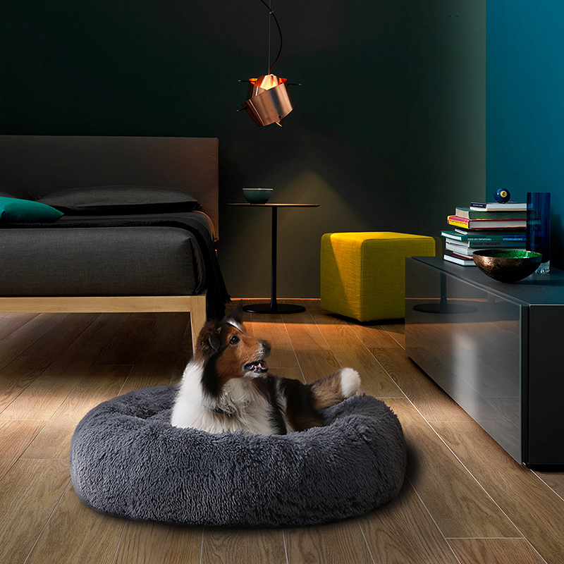 Coussin de lit en peluche pour chien, tapis Long en peluche pour petits et grands chiens, fournitures pour animaux de compagnie, lit chaud d'hiver pour chiot, lit de couchage pour chiens