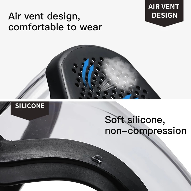 Masque de Protection facial complet, outils de cuisine, coupe-vent, Anti-poussière, lunettes de sécurité anti-éclaboussures, masque facial Transparent avec filtres