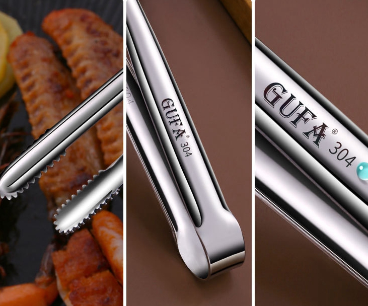 Pince à griller en acier inoxydable, pince à salade de cuisine, pince à aliments pour Barbecue, pince à griller