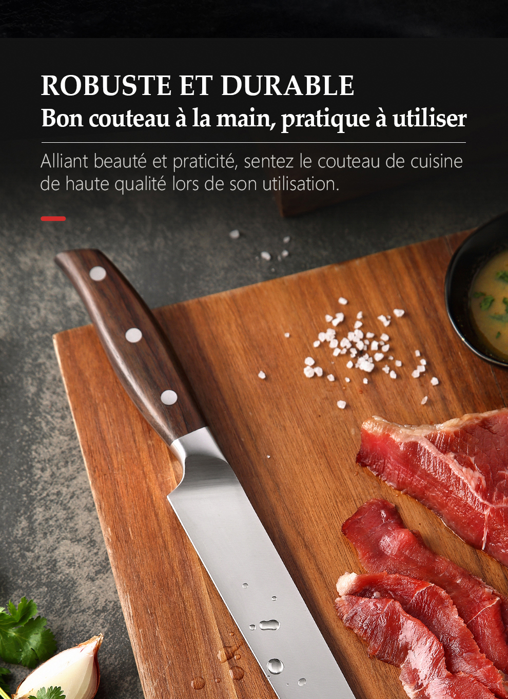 XINZUO couteau de Chef utilitaire de haute qualité 3.5 + 5 + 8 + 8 + 8 "Paring Cleaver allemagne 1.4116 acier inoxydable 1 pièce 5 pièces ensembles de couteaux de cuisine