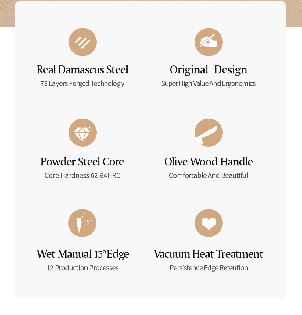 XINZUO couteau à manche en bois Nakiri