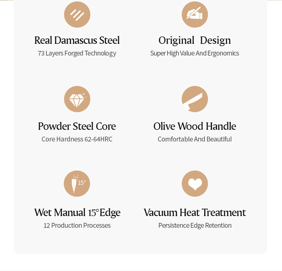 XINZUO ensemble de couteaux