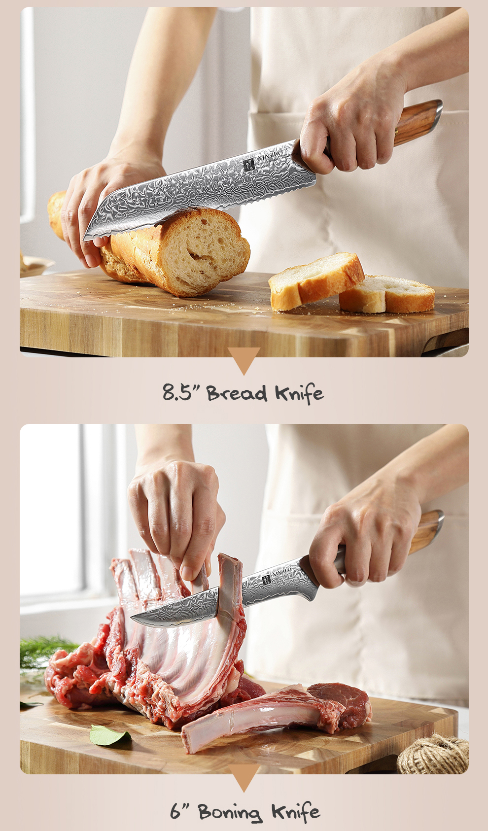 XINZUO ensemble de couteaux