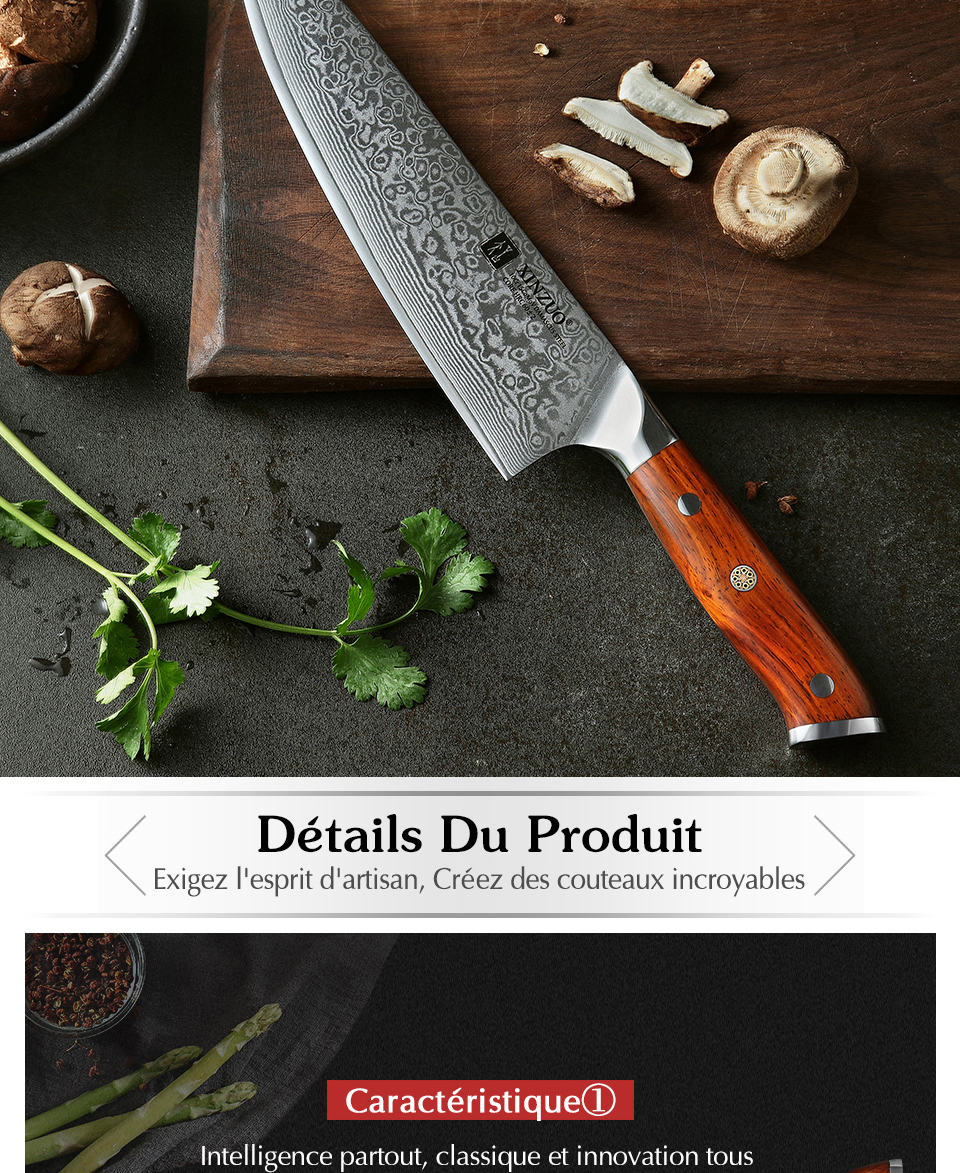 XINZUO couteaux de Chef chinois 8.5