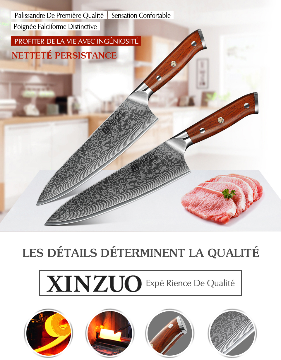 XINZUO couteaux de Chef chinois 8.5