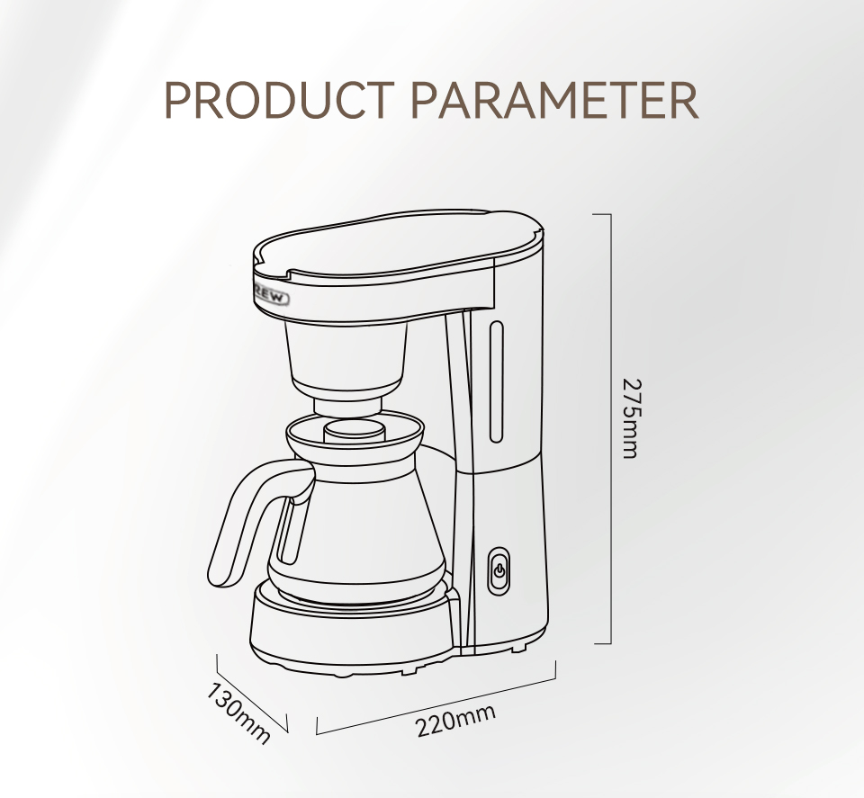 HiBREW – Machine à café 3 en 1 amérique, 750ML, H12, goutte-à-goutte, Pour verser sur la théière en verre