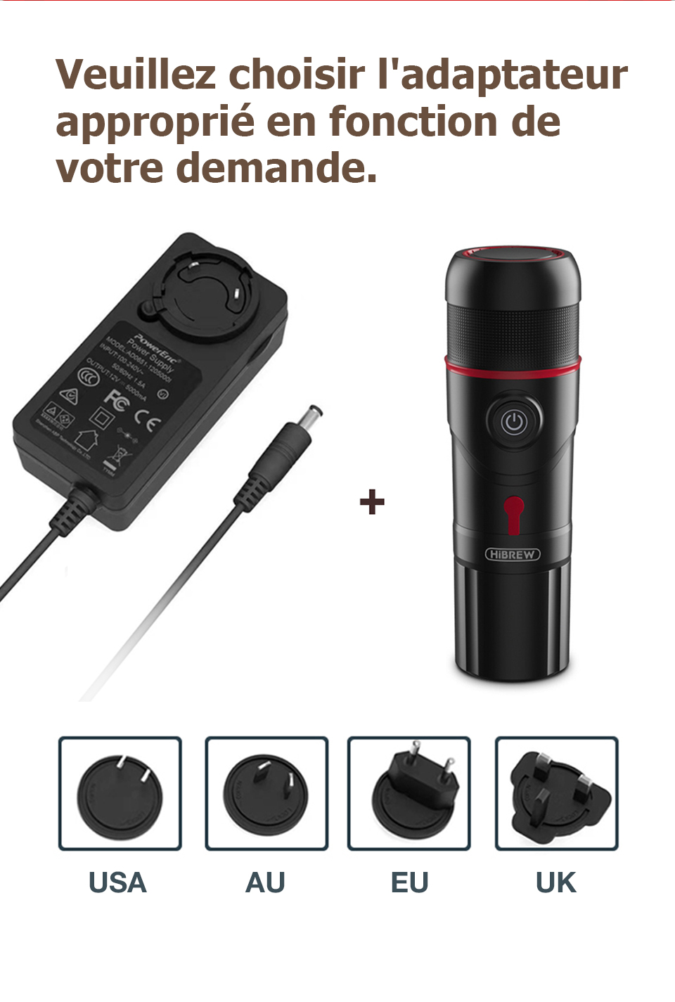 Machine à café Portable HiBREW pour voiture et maison, cafetière Expresso cc 12v pour Capsule de café en poudre H4 nespresso Dolce Pod