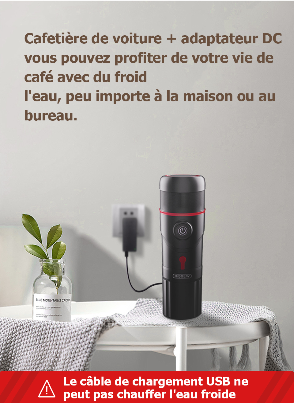 Machine à café Portable HiBREW pour voiture et maison, cafetière Expresso cc 12v pour Capsule de café en poudre H4 nespresso Dolce Pod