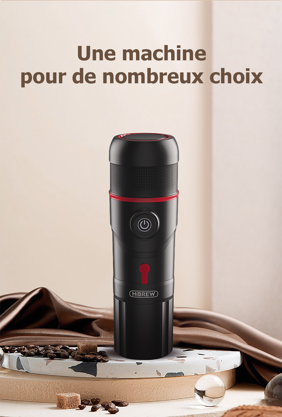 Machine à café Portable HiBREW pour voiture et maison, cafetière Expresso cc 12v pour Capsule de café en poudre H4 nespresso Dolce Pod Machine à café Portable HiBREW pour voiture et maison, cafetière Expresso cc 12v pour Capsule de café en poudre H4 nespresso Dolce Pod