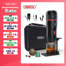 Machine à café Portable HiBREW pour voiture et maison, cafetière Expresso cc 12v pour Capsule de café en poudre H4 nespresso Dolce Pod