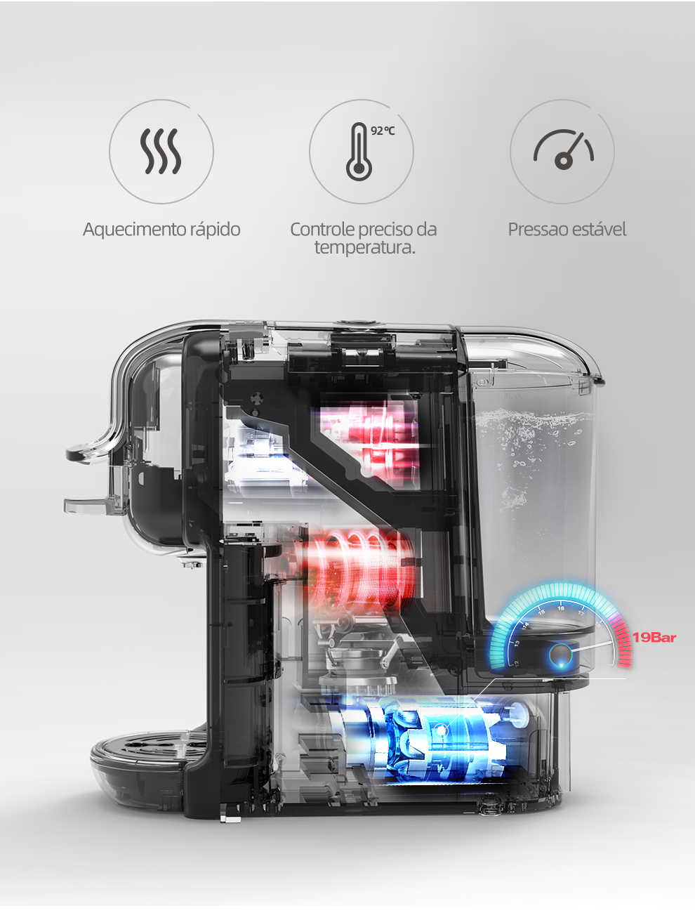 HiBREW – Machine à café à capsules multiples, café chaud/froid Dolce Gusto lait Nespresso Capsule ESE Pod café moulu 19Bar 5 en 1