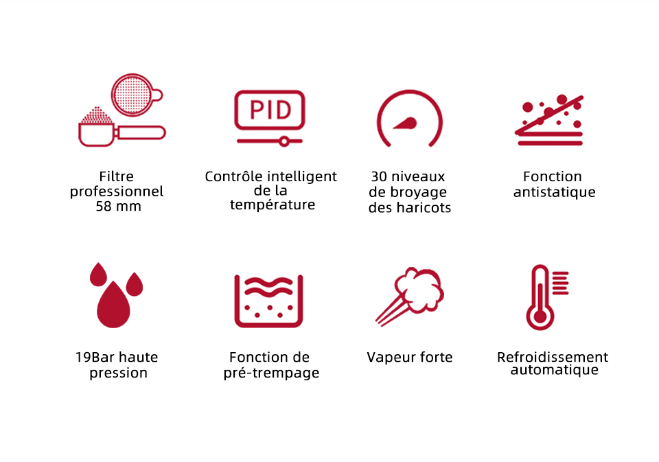 HiBREW – Barista Pro 19bar à expresso, Machine à café de niveau Commercial avec Kit complet pour café hôtel Restaurant H7