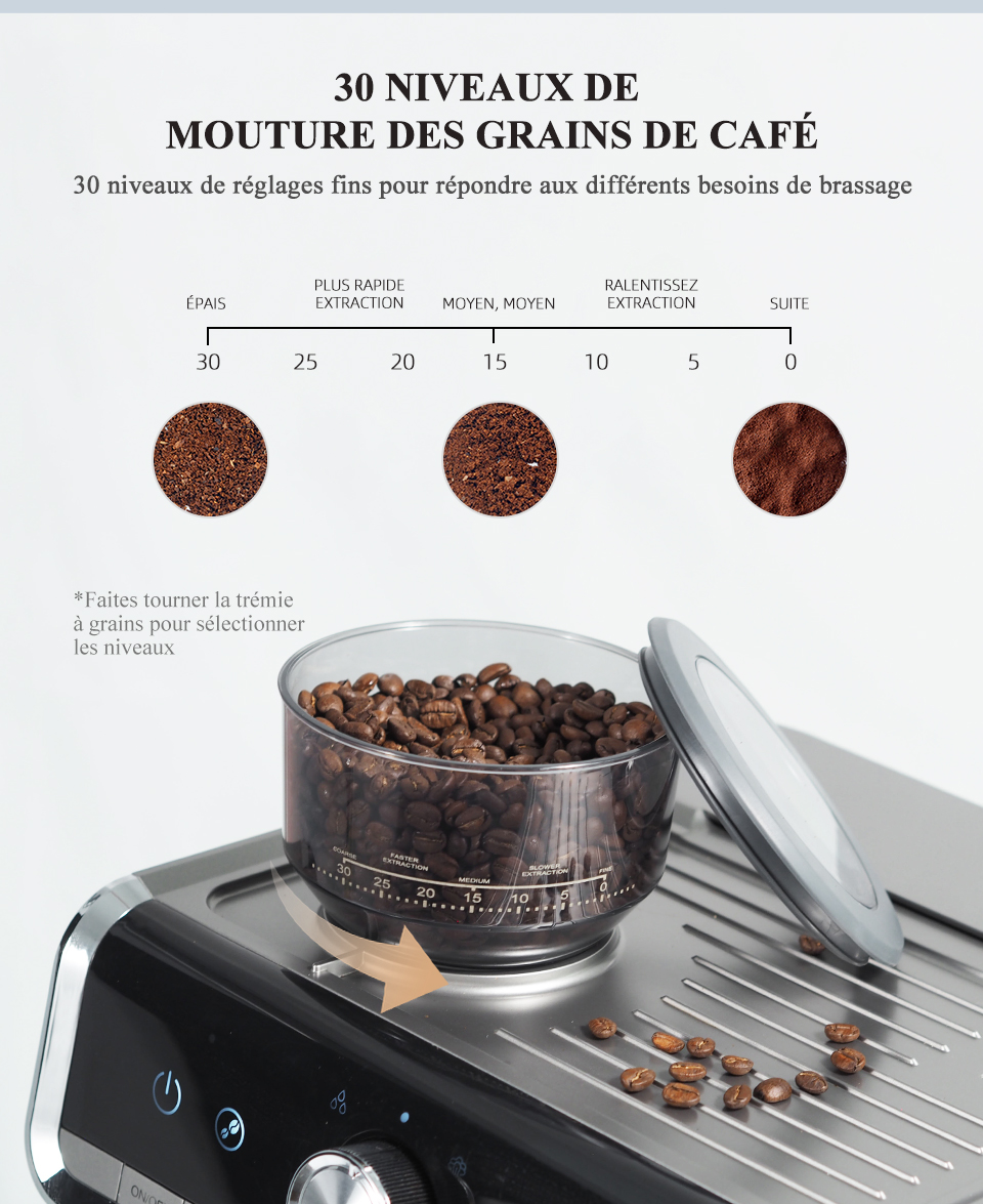 HiBREW – Barista Pro 19bar à expresso, Machine à café de niveau Commercial avec Kit complet pour café hôtel Restaurant H7