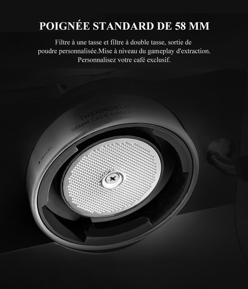 HiBREW – Barista Pro 19bar à expresso, Machine à café de niveau Commercial avec Kit complet pour café hôtel Restaurant H7