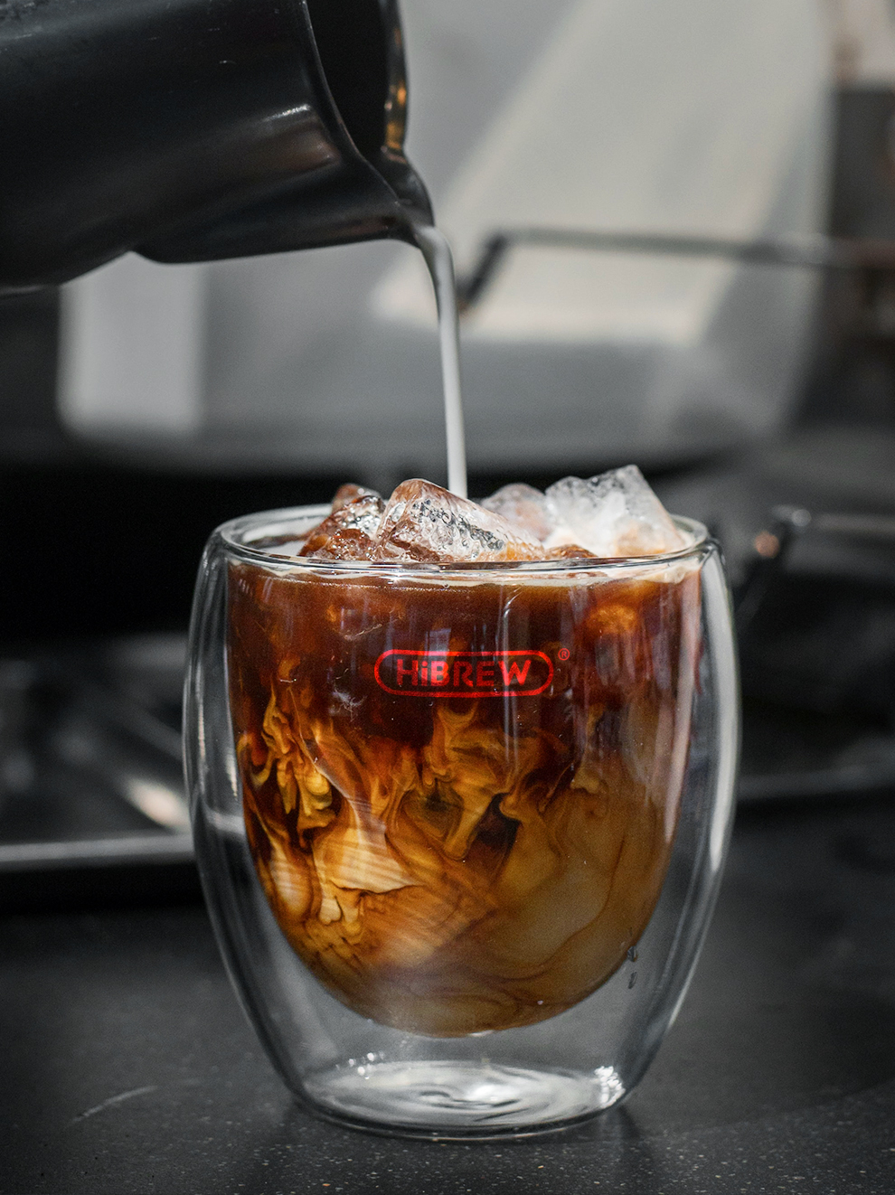 HiBREW – cafetière en Inox, 19 bars, Semi-automatique, Super mince, expresso en poudre, eau chaude H11