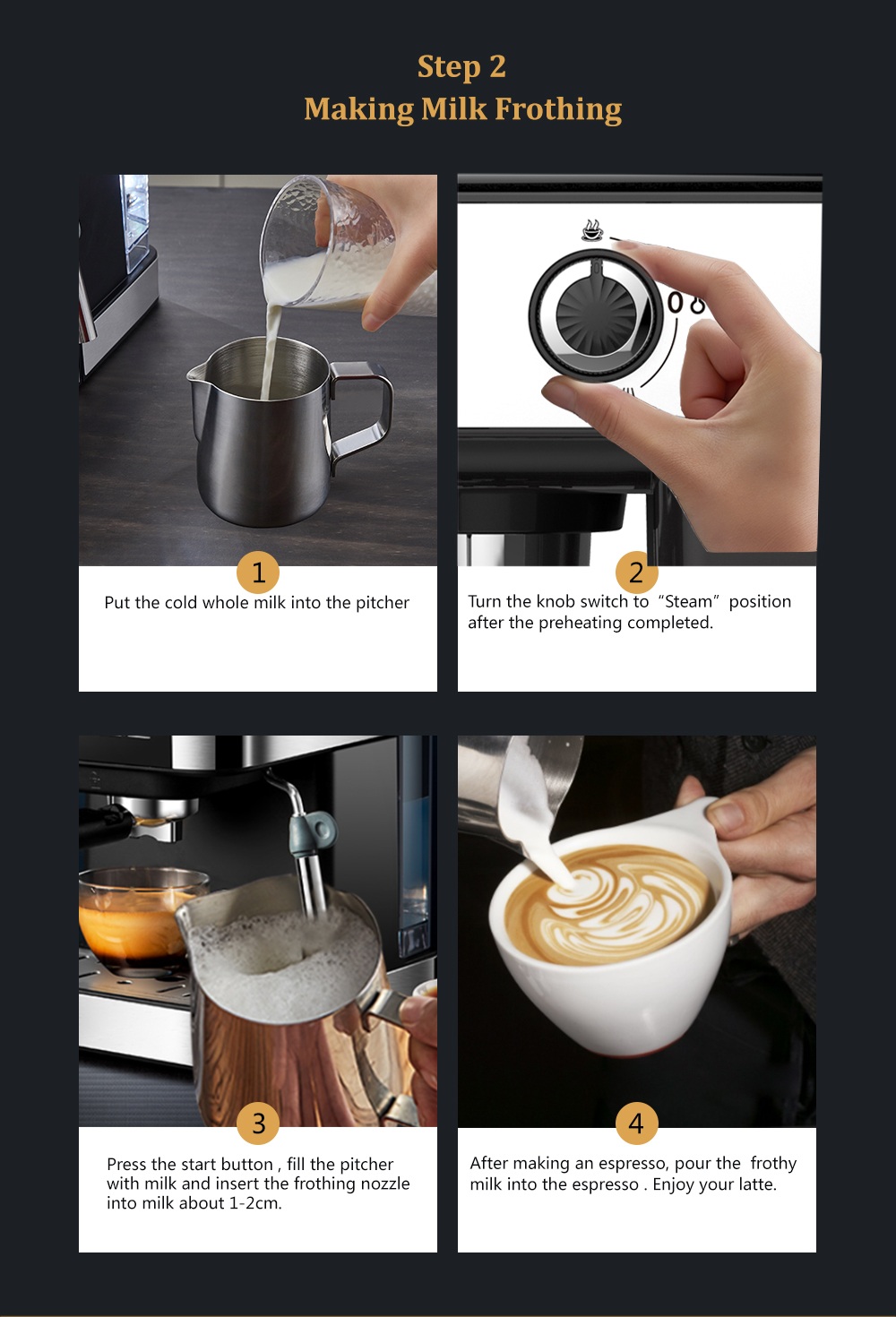 BioloMix – Machine à café expresso 1200W