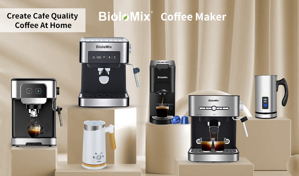 BioloMix – Machine à café expresso 1200W