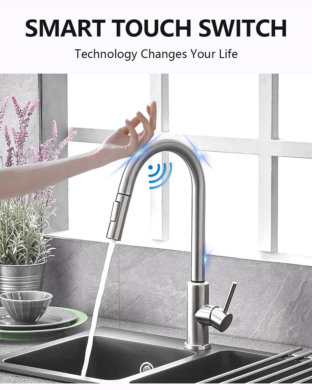 Robinets de cuisine à capteur