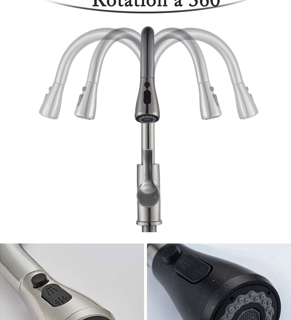 Robinet mitigeur extractible