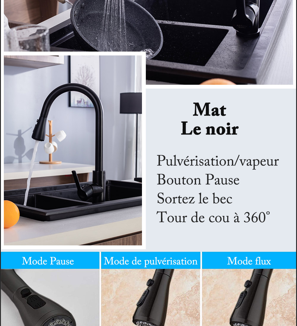 Robinet mitigeur extractible