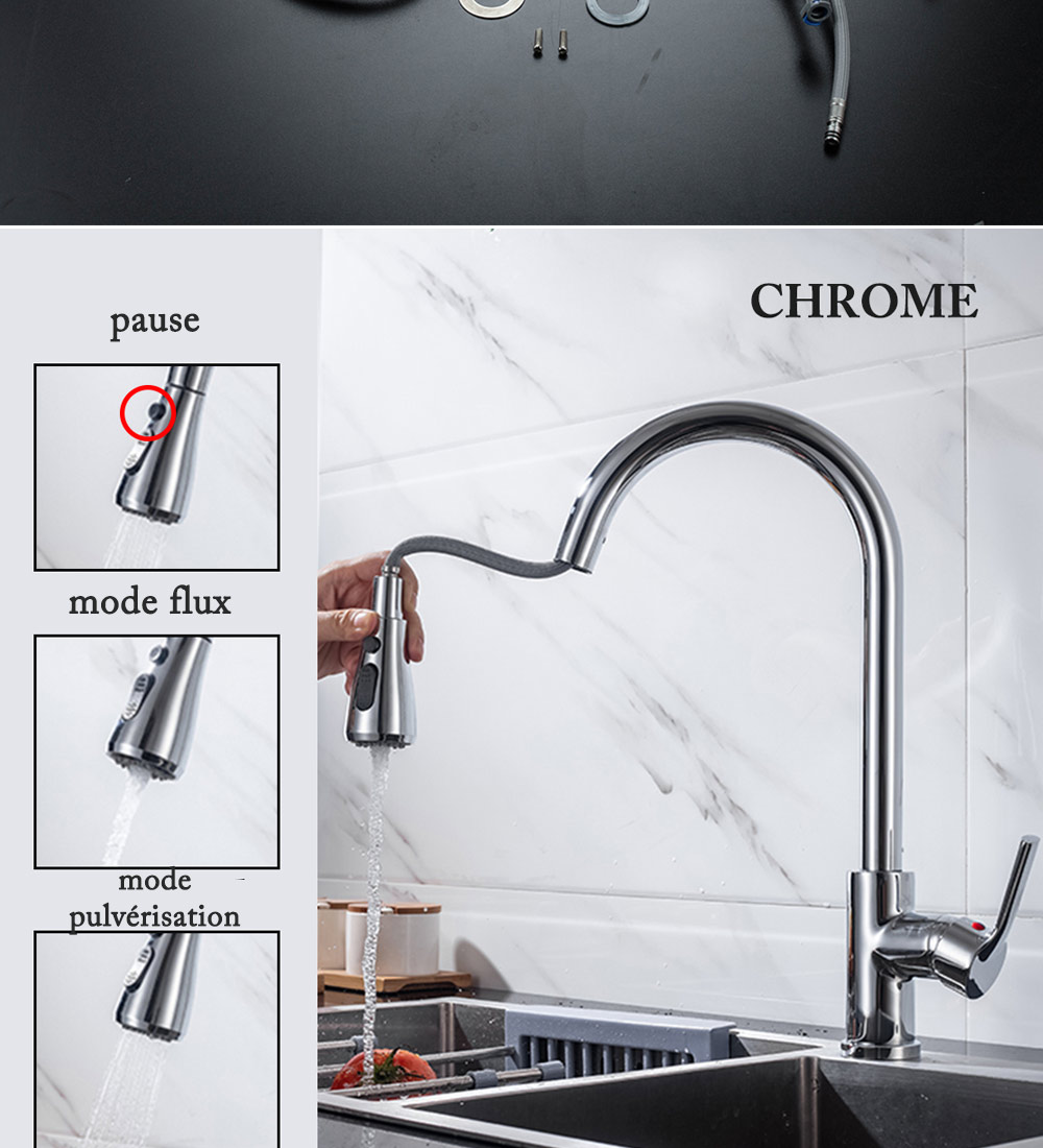 Robinet mitigeur extractible