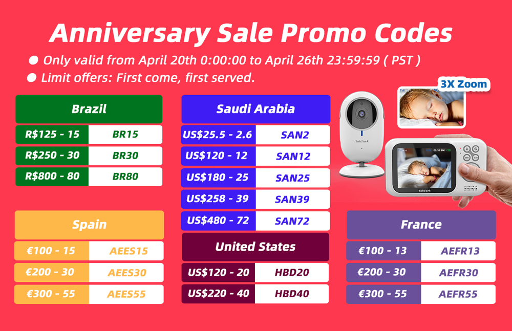 Babyphone vidéo 4.3