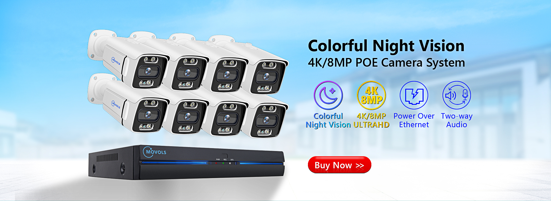 MOVOLS 8CH 5MP 8MP POE